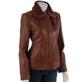 Jones New York Distressed Leather Scuba Jacket