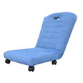 Microfiber Royal Blue Chair with Wheels