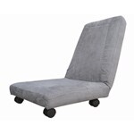 Microfiber Grey Chair with Wheels