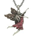 Purple Dance Fairy Pewter Necklace