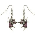 Purple Dance Fairy Pewter Earrings
