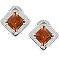 18k White Gold 1-3/4ct TDW Diamond Citrine Earrings