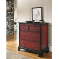 Hand-painted Black Ruby Accent Chest