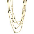 Gold Over Silver Clear CZ By the Yard Necklace (60-inch)