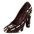 Gucci Printed Velvet Platform Pumps