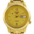 Seiko 5 Men's Automatic Gold Dial Goldtone Watch