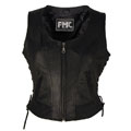 Women's Leather Clean Side Lace Vest