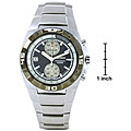 Seiko Men's Chrono Black Dial Stainless Steel Watch