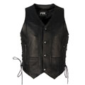 Men's 10-pocket Leather Vest