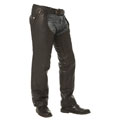 Unisex Double Deep Pocket Leather Thermal Chaps