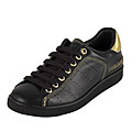 D Squared Men's Black Leather Lace Up Sneakers