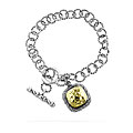 Two-tone Designer-inspired Cable Link Bracelet