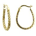 Goldtone Yellow CZ Hoop Earrings
