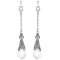 Sterling Silver Briolle CZ Drop Earrings