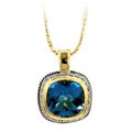 Two-tone Blue CZ Pendant