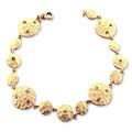 Matte Goldtone and CZ Accent Designer Bracelet