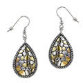 Two Tone Bali Inspired Fashion Earrings