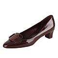 Salvatore Ferragamo Burgundy Patent Leather Pumps