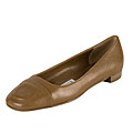Salvatore Ferragamo Tan Leather Gancini Flats