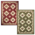 Printed Henley Basil/ BurgundyTransitional Rug (8'2 x 10')