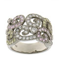 Maddy Emerson Tri Color CZ Swirl Band Ring