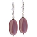Sterling Silver Pink Mother of Pearl Earrings