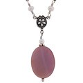 Pink Mother of Pearl Drop Necklace