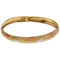 10k Tri-color Gold Bangle Bracelet