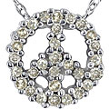 10k Gold 1/10ct TDW Diamond Peace Sign Pendant