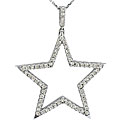 10k White Gold 1/2ct TDW Diamond Star Pendant