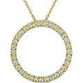 10k Two-tone Gold 1/10ct TDW Diamond Pendant