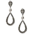 Sterling Silver Marcasite Teardrop Earring