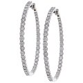 14k White Gold 6ct TDW Diamond Hoop Earrings (G-H, I1)