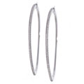 Sterling Silver 1/2ct TDW Diamond Hoop Earrings ( H, I1-I2 )