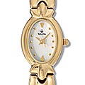 Bulova Women's White Dial Goldtone Watch