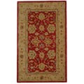 Ancestry Red/ Ivory Wool Rug (3' x 5')