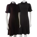 Essentials by A.B.S Turtleneck Bubble Sleeve Dress