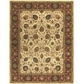 Hand-tufted Mason Ivory/ Red Wool Rug (5' x 7'6)