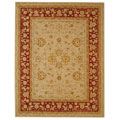 Ancestry Ivory/ Red Wool Rug (9'6 x 13'6)