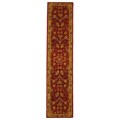 Hand-spun Hereditary Burgundy Wool Rug (2'3 x 10')