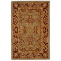 Hand-spun Tribal Grey Wool Rug (2' x 3')