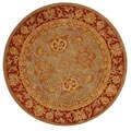 Hand-spun Tribal Grey Wool Rug (4' Round)