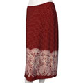 Adi Designs Burgundy & White Skirt