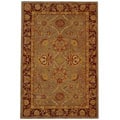 Hand-spun Tribal Grey Wool Rug (5' x 8')