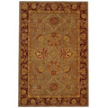Hand-spun Wool Grey/ Red Tribal Rug (6' x 9')