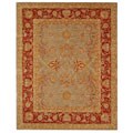 Hand-spun Wool Grey Red Tribal Rug (9' x 12')