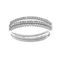 Sterling Silver Stackable Diamond Ring