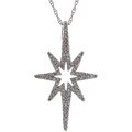 Sterling Silver Star Diamond Necklace