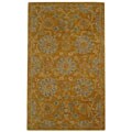Hand-spun Red Medallions Wool Rug (3' x 5')