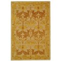 Hand-spun Nomadic Ivory/ Gold Wool Rug (6' x 9')
